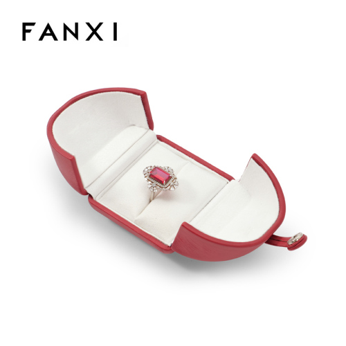 Jewelry Box Double Open Red Color Ring Pendant Bangle Chain Bracelet Packaging Box High Class Jewelry Box