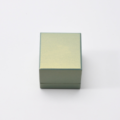Microfiber Jewelry Box Double Open Green Color Earring Packaging Box High Class Jewelry Box