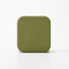 Square PU Leather Green Jewelry Diamond Ring Box with Logo for Wedding