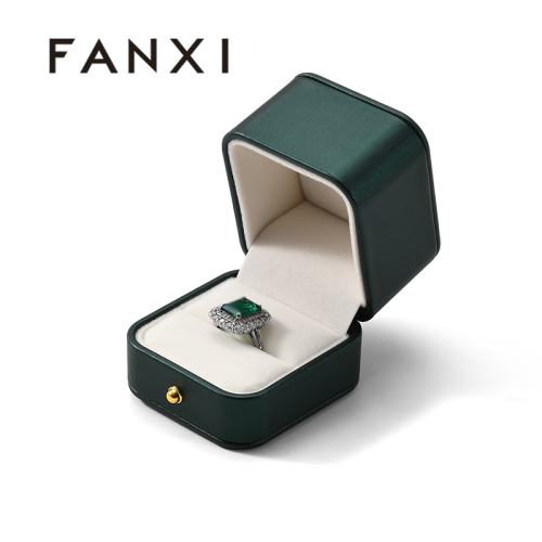 PU Leather Jewellery Box Gift Jewellery Wedding Ring Box Custom Logo