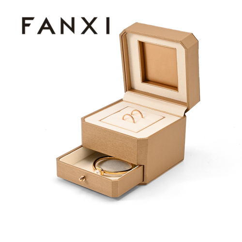 Double Layer Ring Bracelet Packaging Box Luxury Custom Logo Jewelry Box