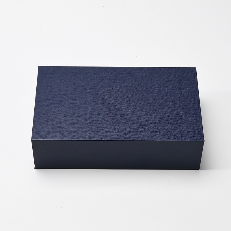 Blue Recyclable Paper Jewelry Box Magnetic Box Magnet Paper Box Packaging