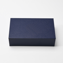 Blue Recyclable Paper Jewelry Box Magnetic Box Magnet Paper Box Packaging
