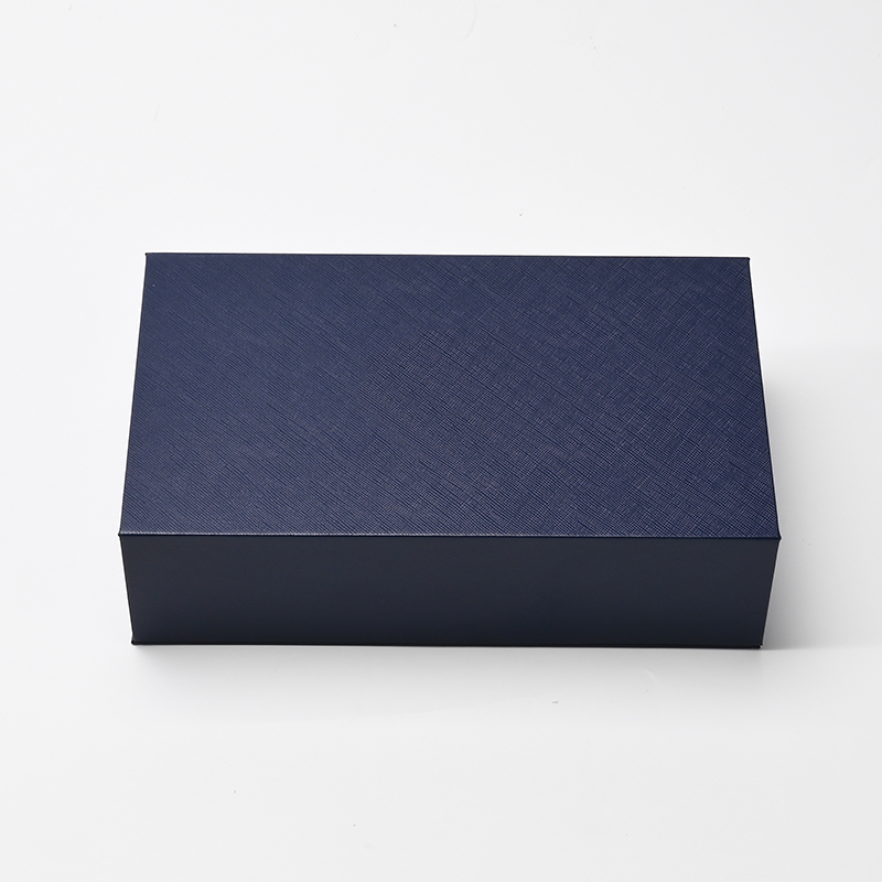 Blue Recyclable Paper Jewelry Box Magnetic Box Magnet Paper Box Packaging
