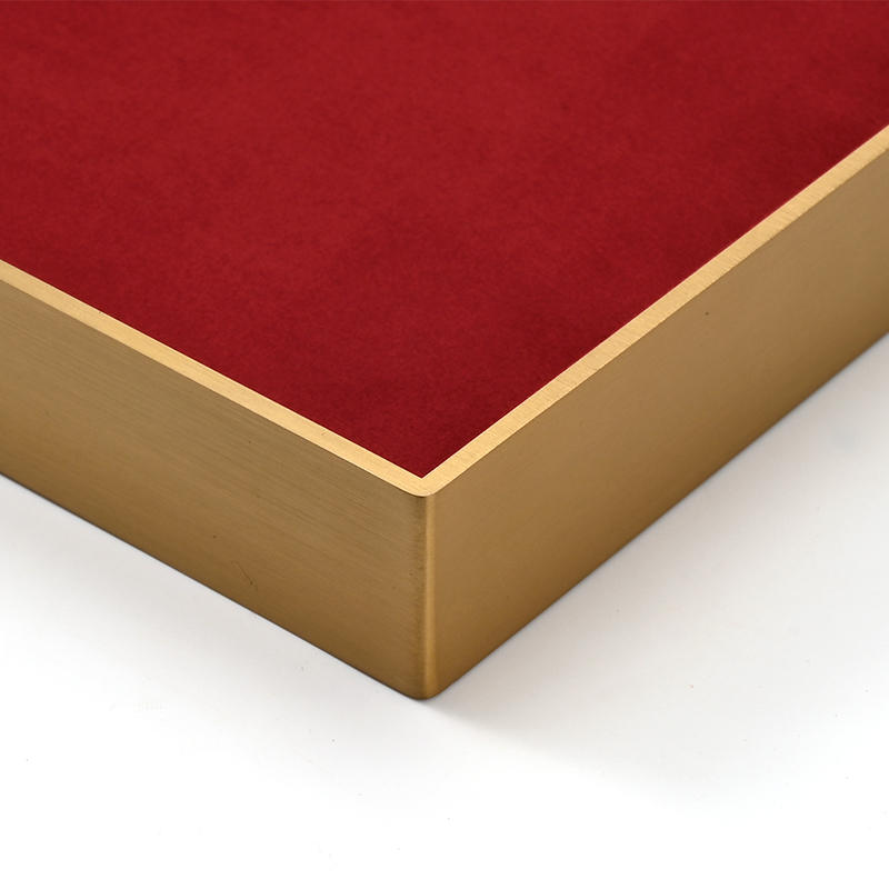 Jewelry Props Tray Jewelry Storage Tray Red Suede Metal Jewelry Tray Display Look Pallets