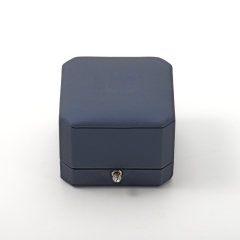Blue Luxury Ring Storage Box Microfiber Display Case Jewelry Box Ring Storage Case