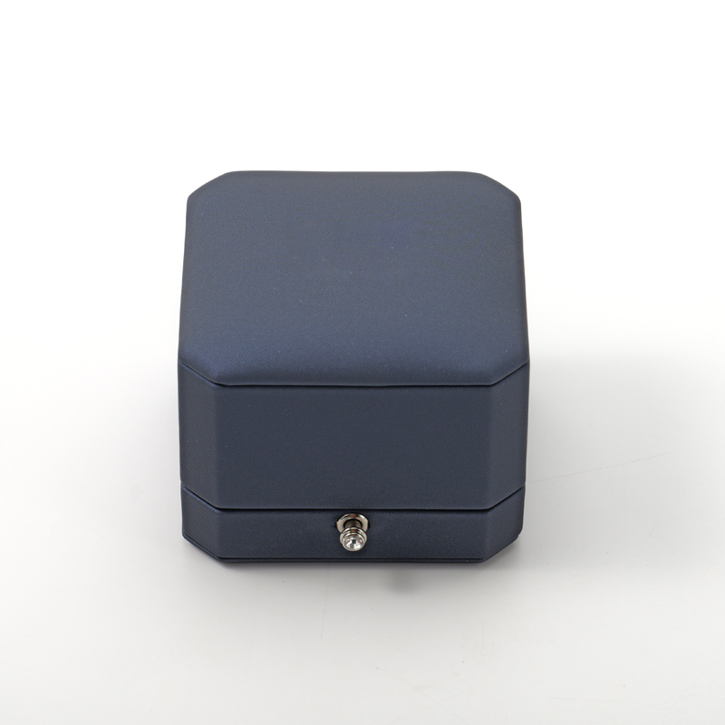 Blue Luxury Ring Storage Box Microfiber Display Case Jewelry Box Ring Storage Case