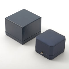 Blue Luxury Ring Storage Box Microfiber Display Case Jewelry Box Ring Storage Case