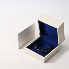 Blue Leather Velvet Box Bracelet Bangle Box Packaging Jewellery Box Custom Logo