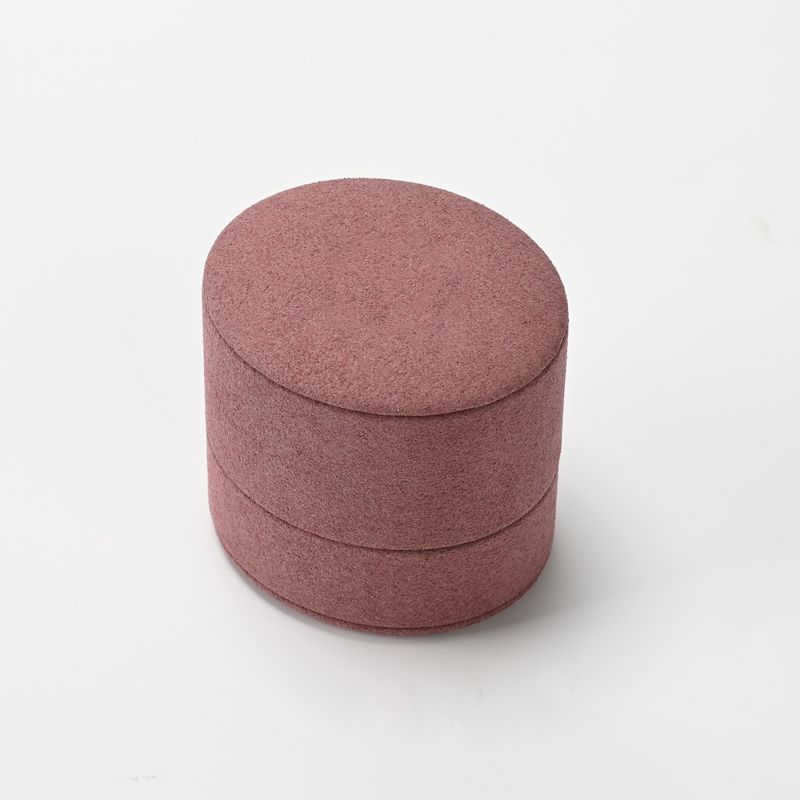Custom Logo Red Microfiber Ring Box Wedding Box Jewelry Gift Box