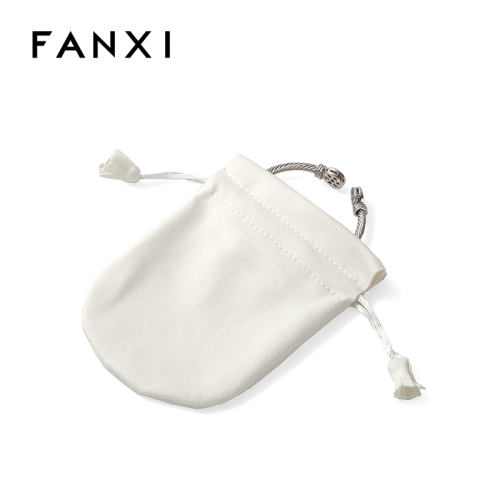 Luxury Microfiber Jewelry Pouch Earring Necklace Ring Bracelet Jewellery Bags