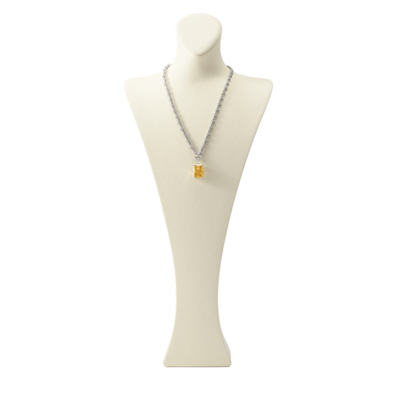 RX117 Microfiber Metal Jewellery Bust Jewelry Display Props Mannequin Necklace Stand Display