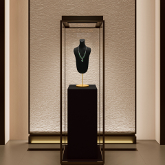 FANXI RX076-78 Jewelry Display High End Metal Microfiber Necklace Bust