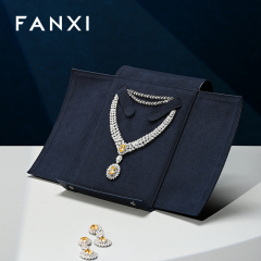 FANXI D029 Wholesale Custom Logo PU Leather Jewelry Bag For Large Size Necklace Gift Bag Jewellery Travel Bag