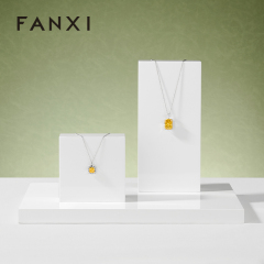 SM052 White Jewelry Display Stand Ring Earring Necklace Stand Jewelry Display Set