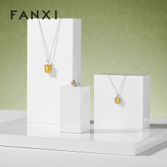 SM052 White Jewelry Display Stand Ring Earring Necklace Stand Jewelry Display Set