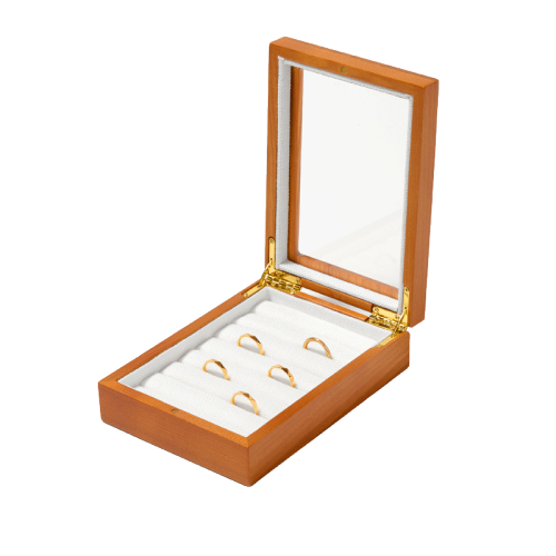 H213 Solid Wood Jewelry Box Luxury Ring Box Wooden Jewelry Storage Box Custom Box