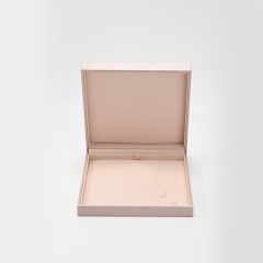 Jewelry Set Box Necklace Ring Box Luxury Pink Leather Microfiber Big Set Box