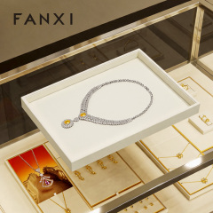 P167-170 New arrival soft microfiber stackable jewelry display tray for showcase