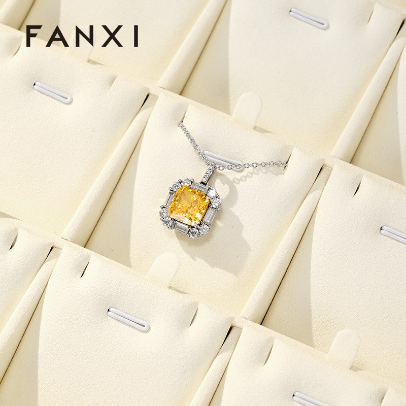 P167-170 New arrival soft microfiber stackable jewelry display tray for showcase