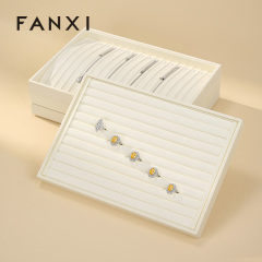 P167-170 New arrival soft microfiber stackable jewelry display tray for showcase