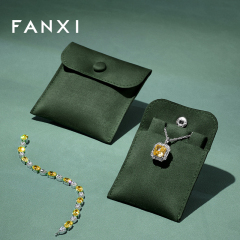 D076 Jewelry Storage Bag Velvet Jewelry Organizer Green Travel Jewelry Pouch