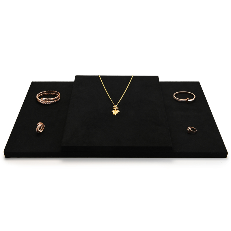FANXI New Arrival black microfiber jewelry set