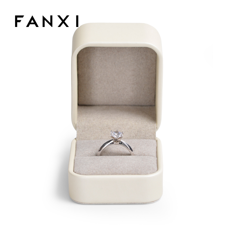 FANXI Luxury Leather Jewellery Box With Microfiber Insert Custom Logo Leather Jewelry Box Gift Boxes Customization Color
