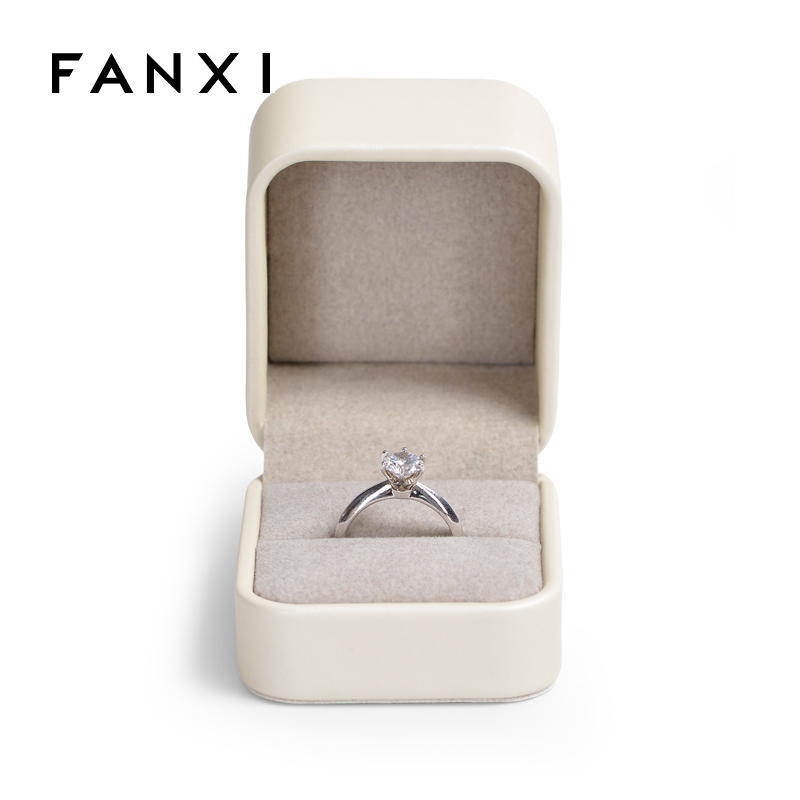 FANXI Luxury Leather Jewellery Box With Microfiber Insert Custom Logo Leather Jewelry Box Gift Boxes Customization Color