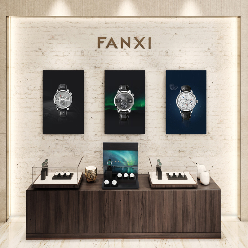 FANXI custom logo & colour beige microfiber jewelry display set