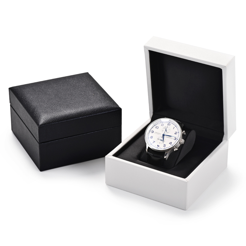 FANXI New arrivals luxury white and black pu leather microfiber luxury watch boxes storage watch box with custom logo