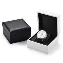 FANXI New arrivals luxury white and black pu leather microfiber luxury watch boxes storage watch box with custom logo