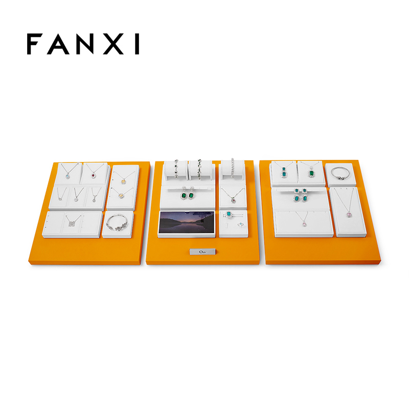 FANXI PU leather jewelry display set