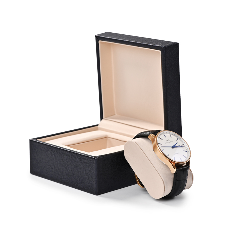 FANXI New arrivals luxury white and black pu leather microfiber luxury watch boxes storage watch box with custom logo