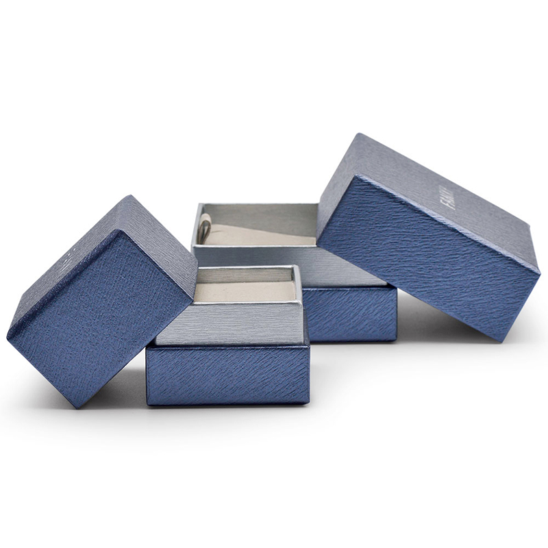 FANXI New Custom Logo Blue and Red drawer box cardboard Packaging Box for Ring Pedant Bracelet Chain