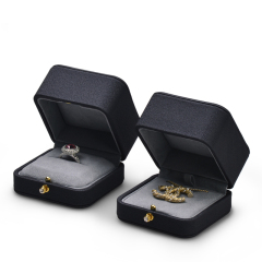 FANXI Newest Jewelry Gray Luxury Jewelry Box Jewelry Packaging Box Ring Bracelet Pendant Custom Logo