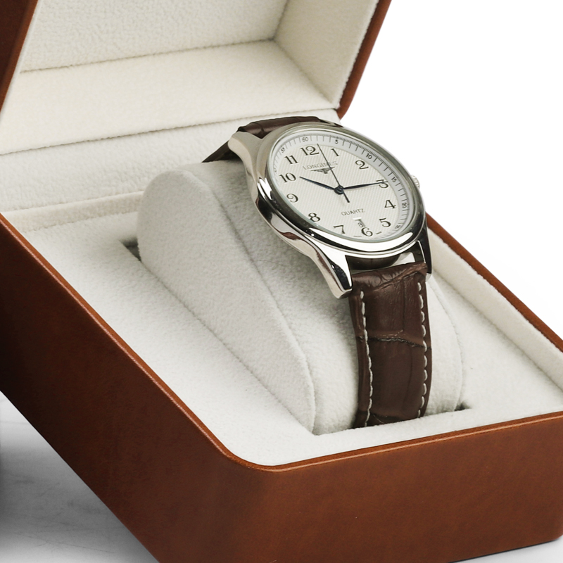 FANXI Customized Red and Black Luxury PU leather Wrist Watch Box Jewellery Packaging Box