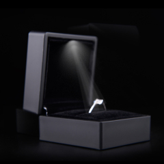 FANXI New Hot Selling Black Spray Paint Suede Insert Ring Boxes with outer paper Gift box Packaging Jewelry Boxes