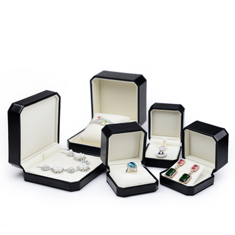 FANXI customized led ring box diamond jewelry packaging leather ring necklace boxes
