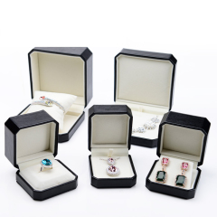 FANXI customized led ring box diamond jewelry packaging leather ring necklace boxes