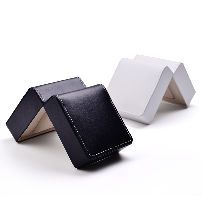 FANXI High-quality custom logo Black and white PU leather watch packing box