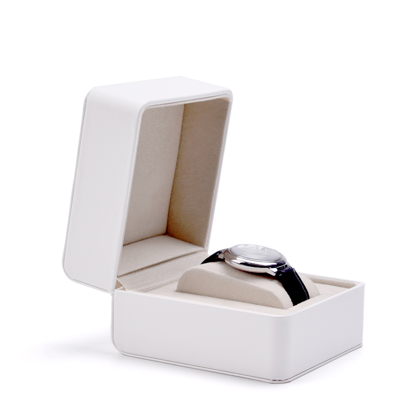 FANXI High-quality custom logo Black and white PU leather watch packing box