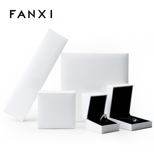 FANXI Manufacturer Custom Jewelry box white Necklace Earrings Ring Jewelry Packaging box Storage Jewelry Box