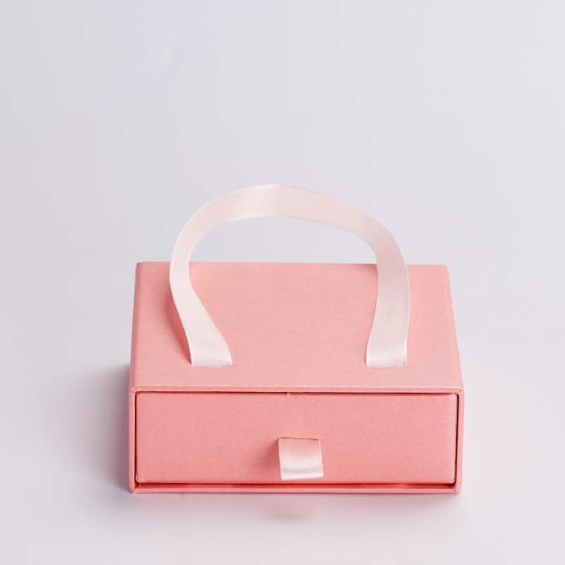 FANXI New custom logo pink color cardboard paper Drawer jewelry box