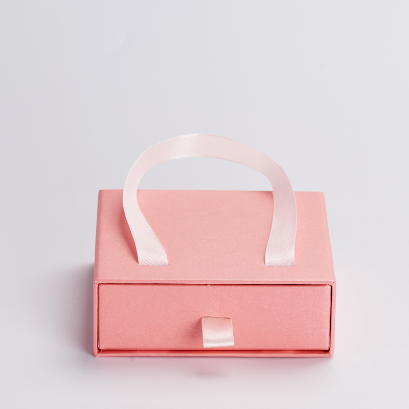 FANXI New custom logo pink color cardboard paper Drawer jewelry box