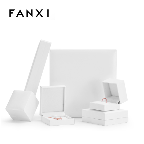 FANXI wholesale Custom Jewelry Box White New Arrival Ring Necklace Pendant Jewelry Packaging Box Fancy Paper Jewelry Box
