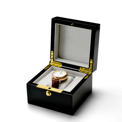FANXI wholesale luxury Black paint with grey velvet inside wrist watch packaging box