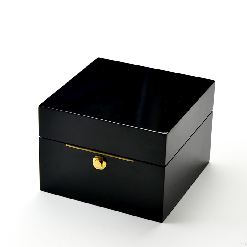 FANXI wholesale luxury Black paint with grey velvet inside wrist watch packaging box
