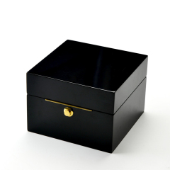 FANXI wholesale luxury Black paint with grey velvet inside wrist watch packaging box