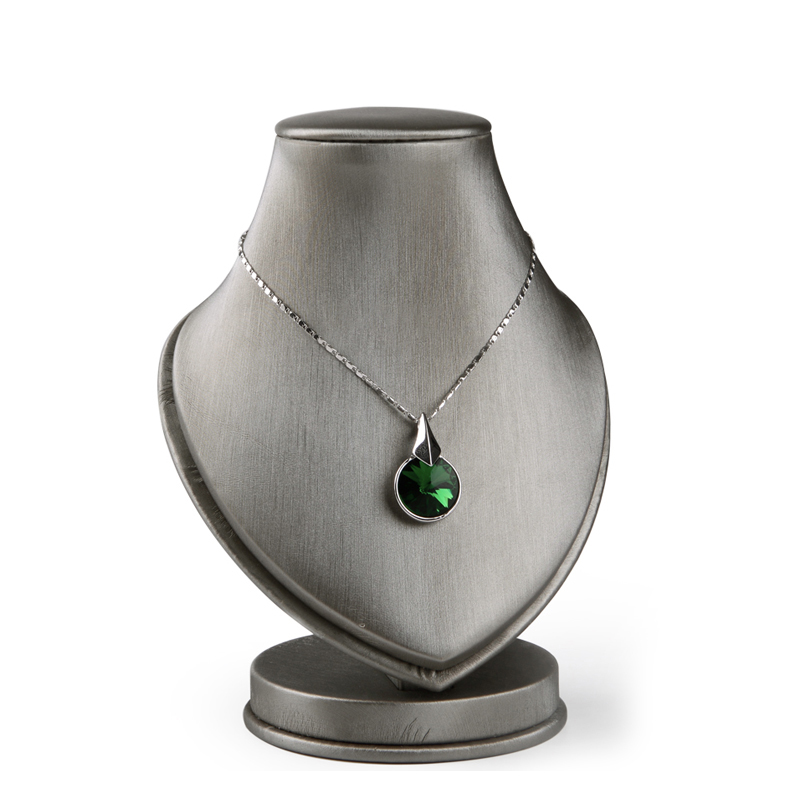 FANXI Luxury PU leather necklace bust display stand exhibitor